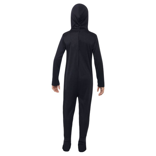 Skeleton Black Fancy Dress Costume Kids Unisex Large - Age 10-12 Product Gallery Image